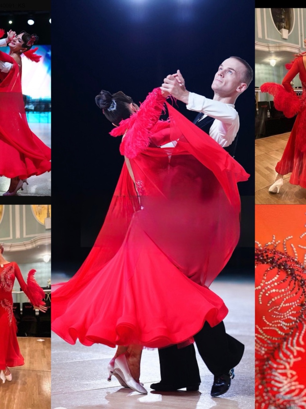 Gorgeous Fire Red Ballroom Dress by